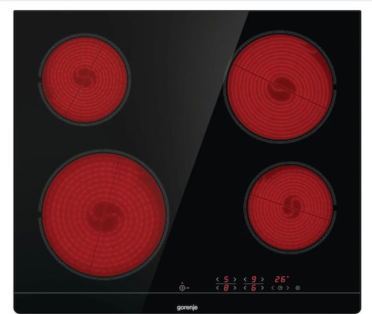 Gorenje Ect601fm Κεραμική Εστία με Πλαίσιο Αυτόνομη με Λειτουργία Κλειδώματος 59.5x52εκ.