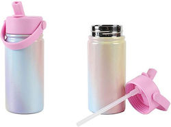Θερμός Handle Bottle 400ml Sparkle Rainbow Macaron