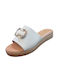 Damenplattformen Beige