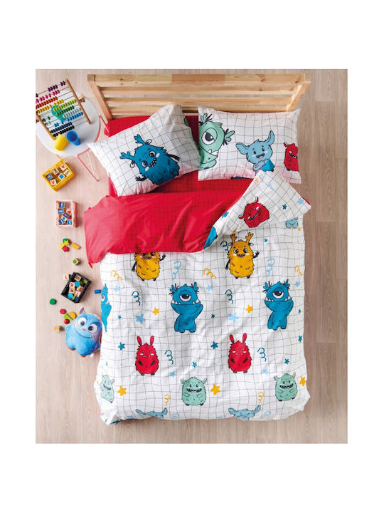 Kentia Mostro Kids Cotton Pillowcase Set 52x72cm Blue