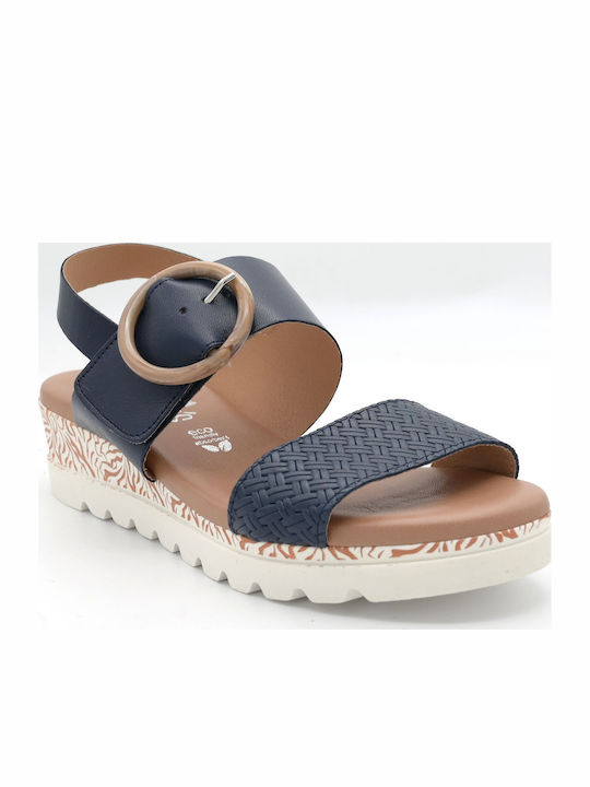 Anatomic Women's Leather Platform Shoes Blue