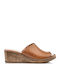 Damenplattformen Tabac Braun