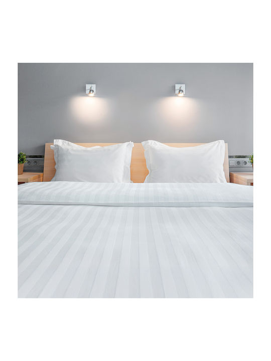 Beauty Home Duvet Cover Cotton Queen 230x250 Art Ε1026 White
