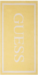 Guess Плажна кърпа Памучна Жълта 100x180см.