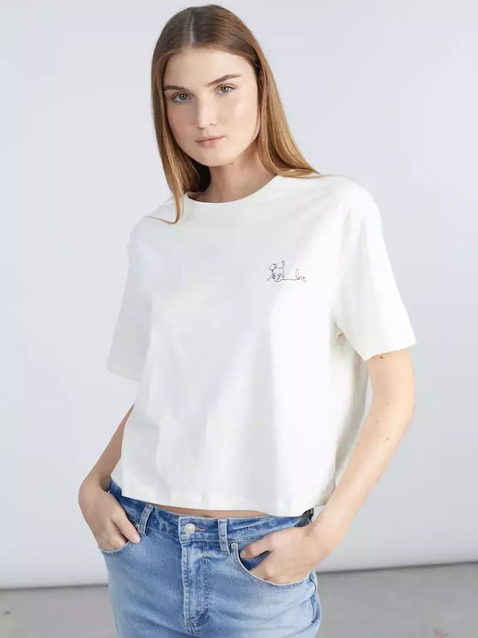 24 Colours Damen T-Shirt White