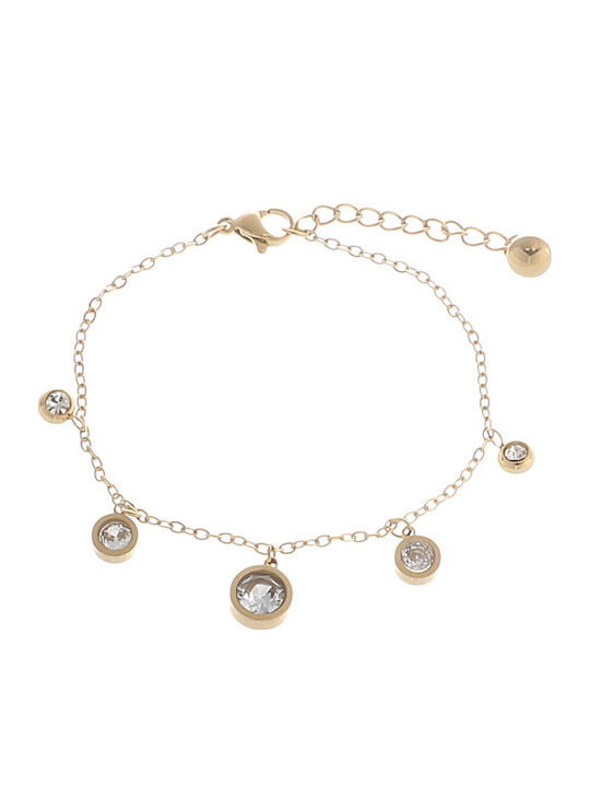 Bag to Bag Women's Bracelet made of Steel Gold ...