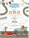 Tsantakides Baptism Invitation Racing Park Boy 922