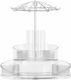 Stand Rotativ De Organizare A Cosmetice Cu Niveluri Transparent 24x17cm