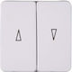 Kopp Recessed Wall Switch for Rolling Shutters Double White