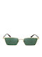 Gast Aurea Women's Sunglasses with Gold Metal Frame and Green Lens AUR01