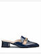 Mules with Heel in Blue Color