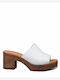Mules with Heel in White Color