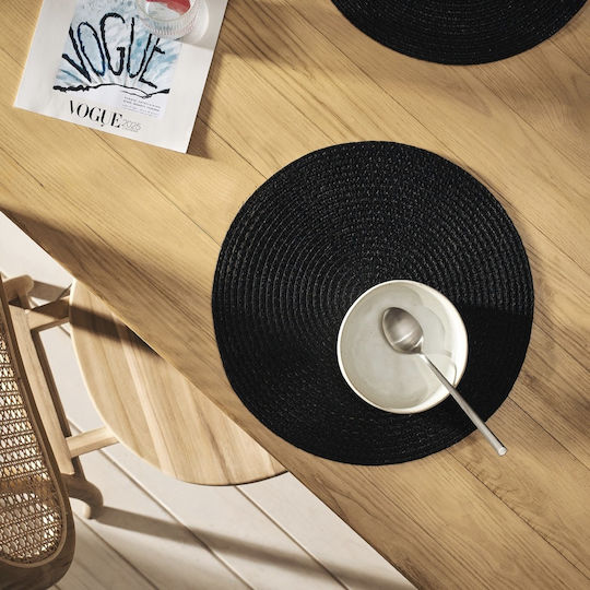 Gofis Home Tischsets Rund Kunststoff Schwarz