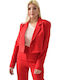 Potre Scurt Blazer pentru femei Sacou RED