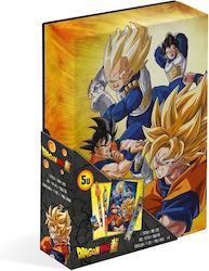 Комплект канцеларски материали Dragon Ball Super в кутия, 5 части