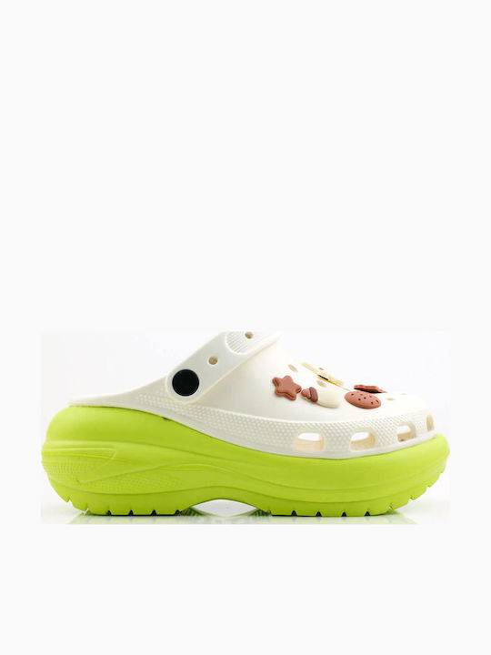 Lime Clogs Unique Two-Tone Badges