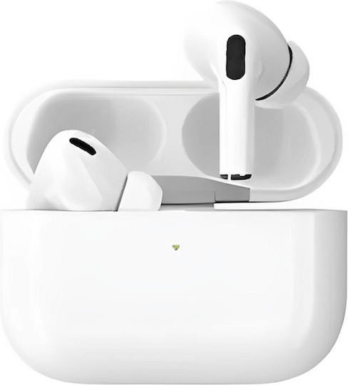 Pavareal Apro 3 Plus In-ear Bluetooth Handsfree Ακουστικά με Θήκη Φόρτισης Λευκά