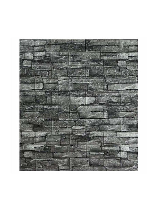 3D Selbstklebende Tapete Siks Steinreliefmuster Grau Modernes Design Wasserfest Leicht zu Reinigen Maße 77x70cm