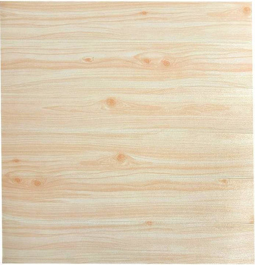 3d Self-adhesive Wallpaper Siks Wood Relief Model Light Wood Modern Design Water-resistant Easy To Clean Dimensions 77 X