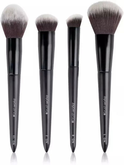 Brushworks Professionell Set mit Make-up-Pinseln für Foundation 4Stück