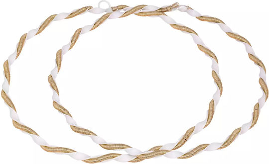Hochzeitskronen Weißes Emaille Vergoldete Dekoration 051180 051180 Messing