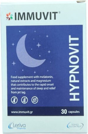 Leriva Pharma Immuvit Hypnovit Supplement for Sleep 30 Capsules