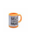 Mug Plastic with Lid Orange 350ml