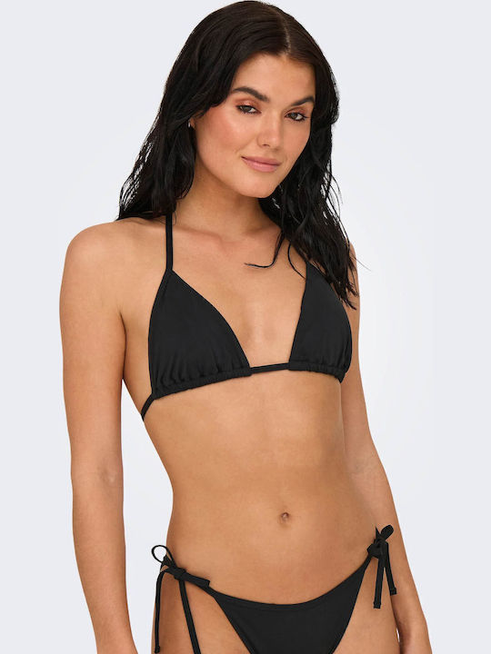 Only Triangle Bikini Top Black