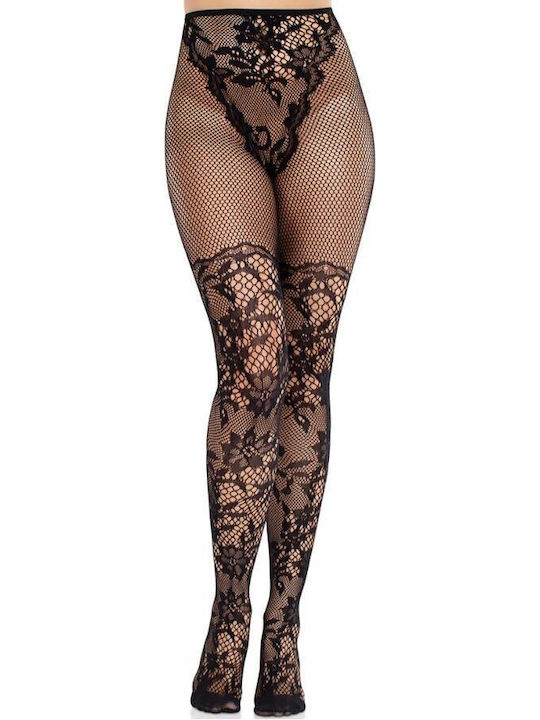 Leg Avenue Lace Sexy Κάλτσες Μαύρες