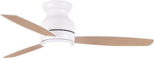Luma Ανεμιστήρας Οροφής 132cm με Φως Καφέ / Λευκός