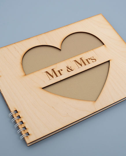 Wedding Wish Book Heart Mr & Mrs