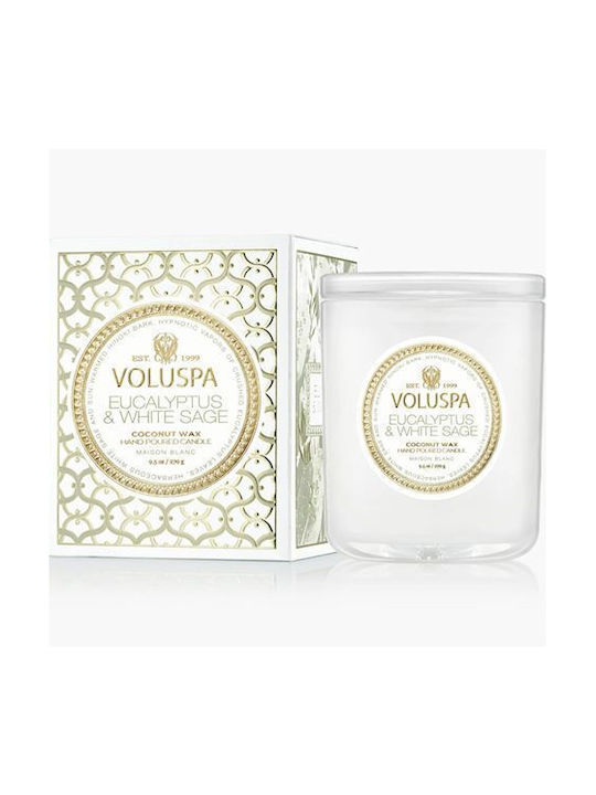 Kερί Aρωματικό Eucalyptus & White Sage Classic Voluspa 9x9 Cm
