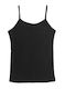 Women's T-Shirt with Spaghetti Strap Black