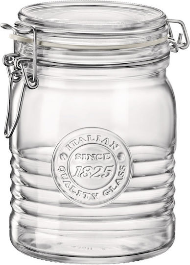 Bormioli Rocco General Use Glass Jar with Airtight Lid Transparent