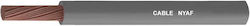 Електрически кабел Nyaf H07v-k 1x10mm² сив, топ макара 50м