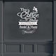 Coffee Shop Shop Window and Wall Sticker 60x50cm