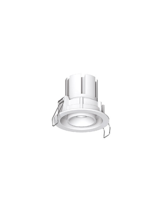 Inlight Μεταλλικό Χωνευτό Σποτ με Ενσωματωμένο LED και Φυσικό Λευκό Φως Λευκό
