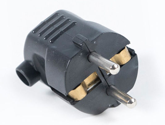 Шуко мъжки щепсел страничен 240V/16A черен Universe 2-gr101041