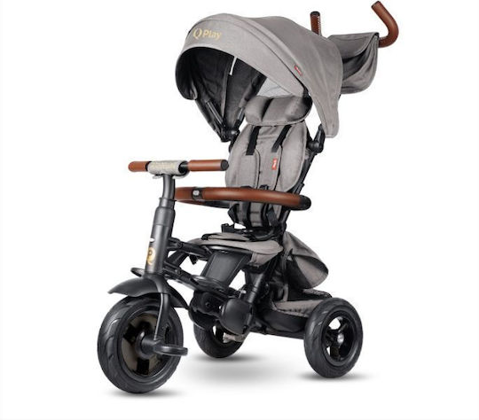 Q Play Rito Deluxe Air Πτυσσόμενο & Μετατρεπόμενο για 10 Μηνών Gel Grey
