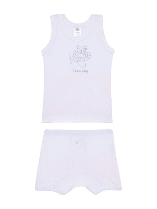 Pretty Baby Kids' Set Brief with Undershirt White