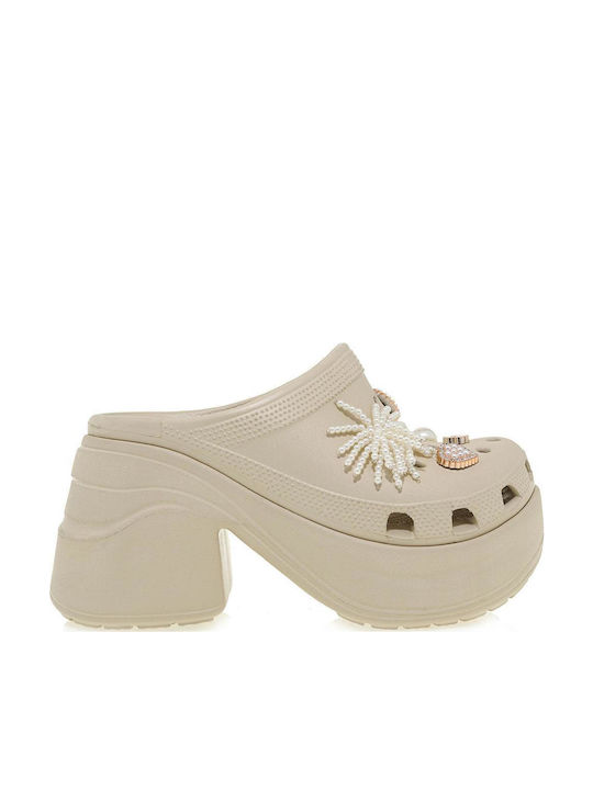 Exe Damen Clogs Beige