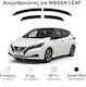 Heko Set of Windbreakers Front and Rear Car Dark Fime for Nissan Leaf 2017+ 4pcs