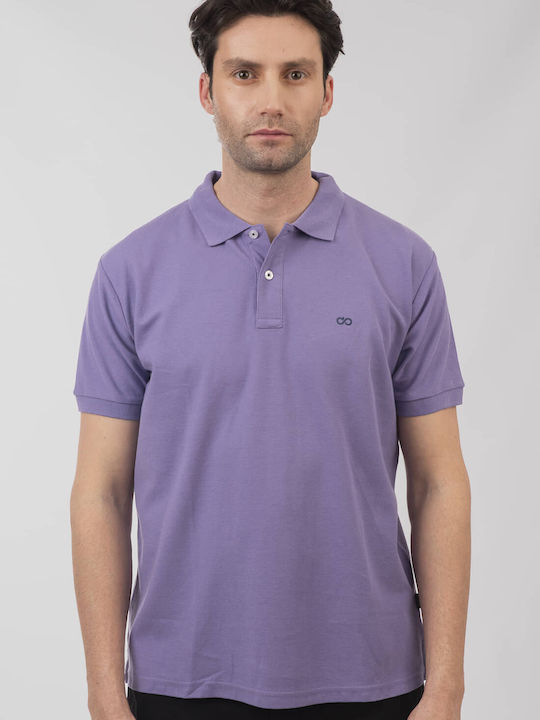 Double Polo T-shirt Λιλά