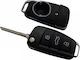 Foldable Car Key Shell with Blade with 3 Buttons for Audi