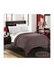 Matex Montana Tagesdecke Einzelbett aus Polyester Braun 170x210cm
