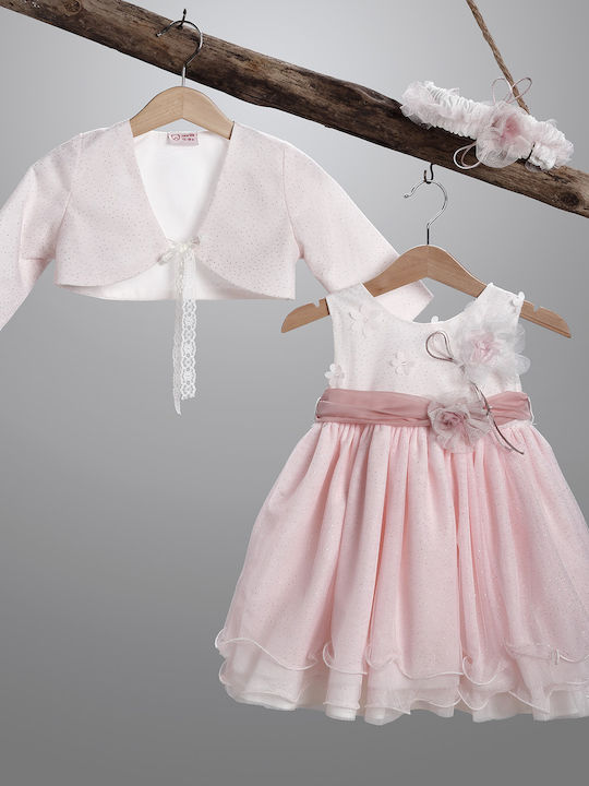 New Life Pink Baptism Clothes Set with Hair Acc...
