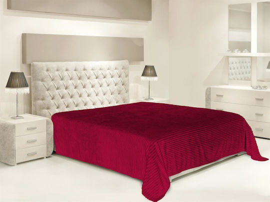 Matex Diuna Tagesdecke Einzelbett aus Polyester Rot 170x210cm