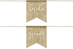 Chair Signs Bride & Groom Λινάτσα
