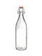 Bormioli Rocco Giara Bottle Water Glass with Clip Transparent 1000ml