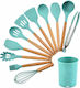 Σετ Εργαλείων Μαγειρικής από Σιλικόνη 12τμχ Μπεζ